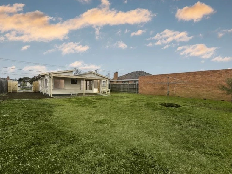 Backyard area of the St Albans property showing open outdoor space suitable for renovation and future subdivision potential.